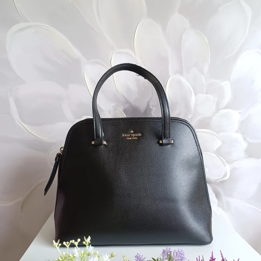 Kate Spade New York Black Patterson Drive Medium Dome Satchel - Picture 8 of 12